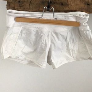 Lululemon white shorts with liner.